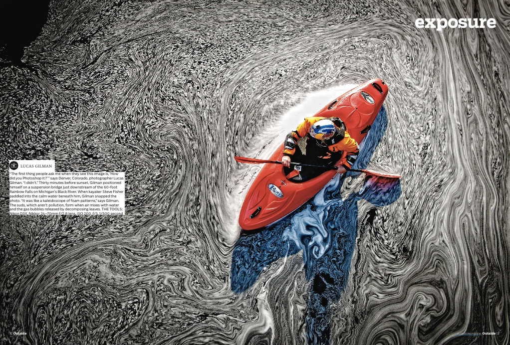 Lucas Gilmna's shot featured in Outside Magazine Lucas Gilmna's shot featured in Outside Magazine