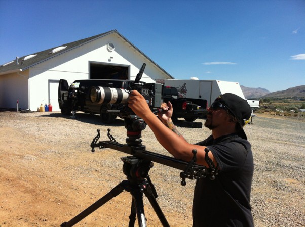 Travis composes a shot on his RED Epic and Atlas 10 Camera Slider Travis composes a shot on his RED Epic and Atlas 10 Camera Slider